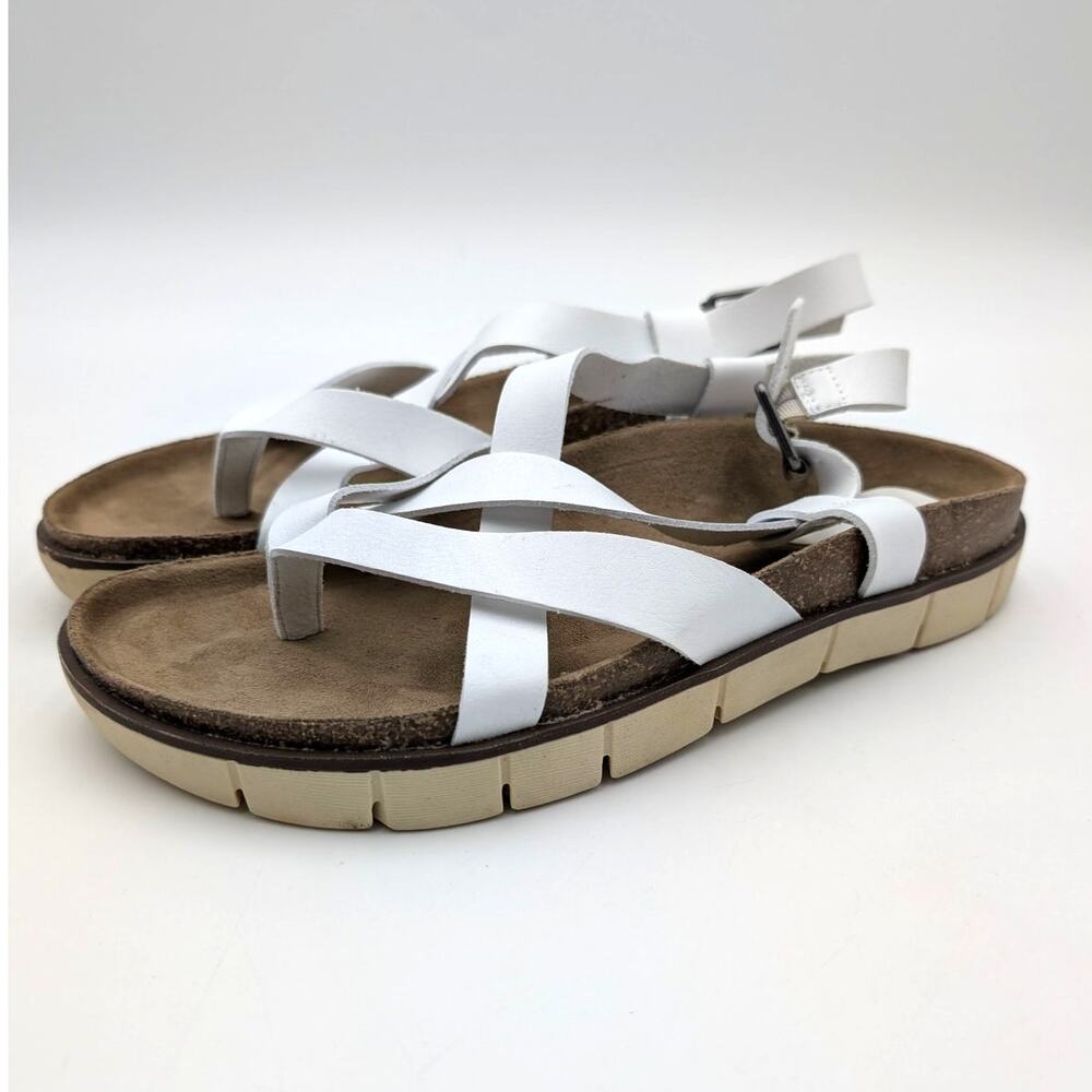 Mia Amore Elain Strappy Sandals Open Round Toe Women's White Size US8.5M EU39